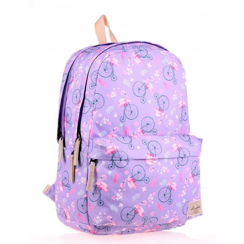 Kaukko K1474 Nature Lilac Flamingo Okul Sırt Çantası