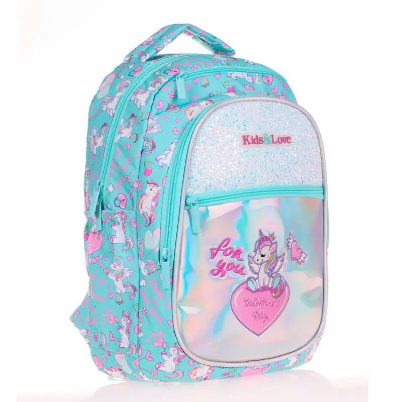 Kids & Love L5094 Aynalı Taşlı Unicorn Okul Sırt Çantası