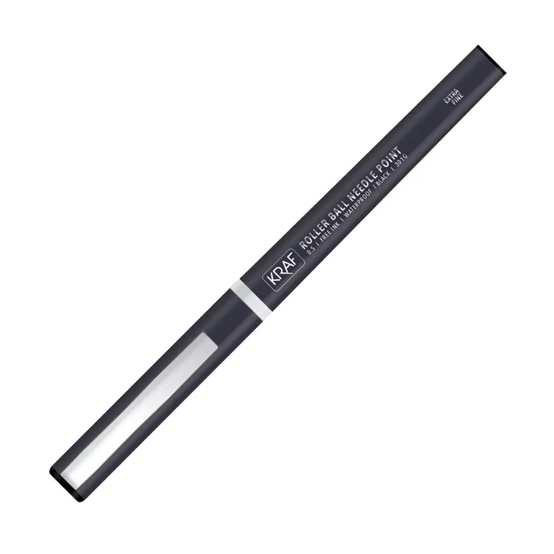 Kraf 301G İğne Uçlu Roller Kalem 0.5mm Siyah 12 Li Kutu