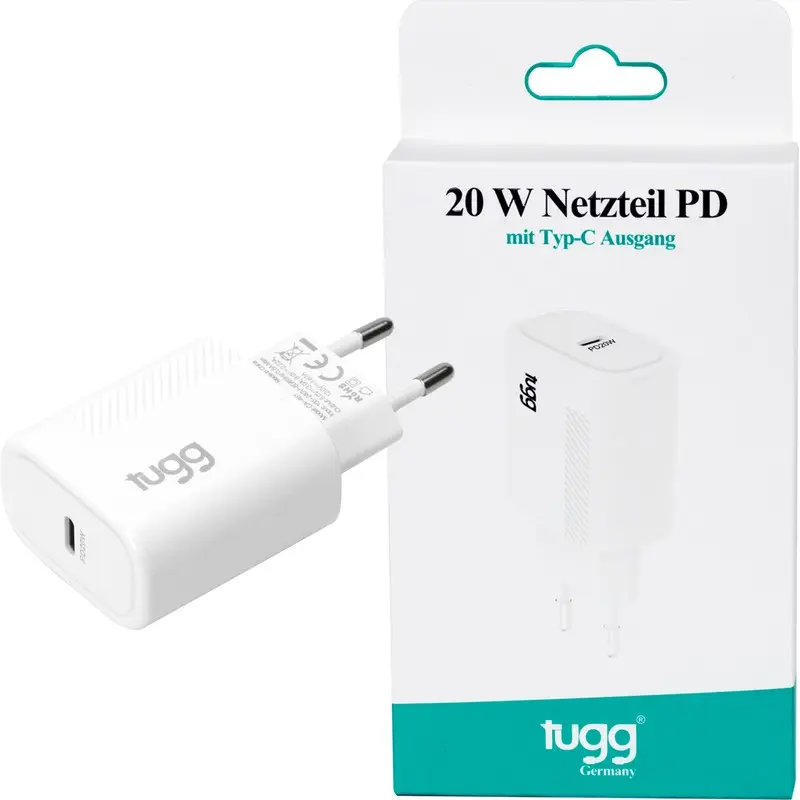 Tugg 104405 Germany Isı ve Akım Korumalı Şarj Başlığı Type-C 20 Watt