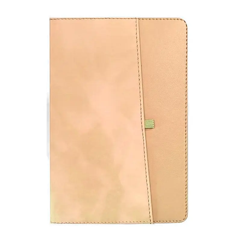 Liz VEL7128 Suni Deri Velur Desen Kapak Yandan Cepli Defter 13x21cm 70 Gr. 112 Yaprak Çizgili