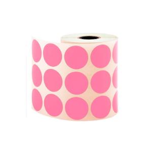 Tanex 30 mm Yuvarlak Pembe Nokta Etiketi 2000 Li Tekli Kutu