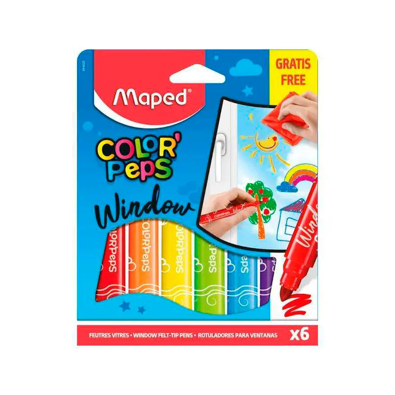 Maped Color Peps Cam Boyası Keçeli Kalem 6 Renk