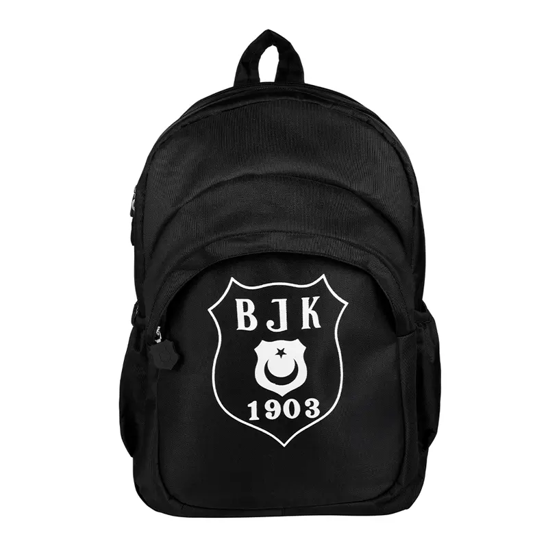 Me Çanta 24332 Lisanslı Beşiktaş Siyah Ön Cepli Silver Logo Sırt Çantası