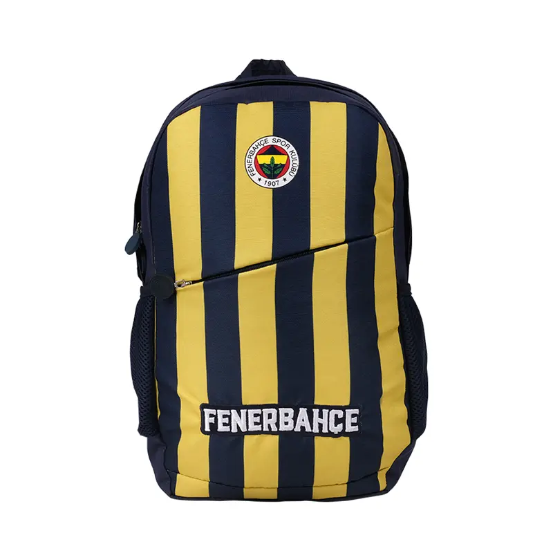 Me Çanta 24756 Fenerbahçe Çubuklu Forma Desenli 3 Bölmeli Sırt Çantası