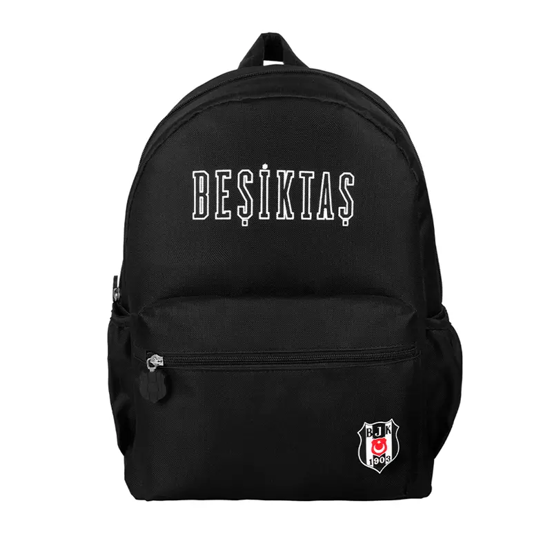 Me Çanta 24372 Lisanslı Beşiktaş Siyah Ön Cepli Sırt Çantası