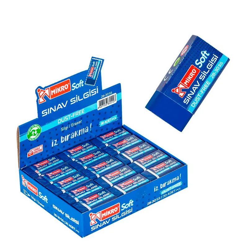 Mikro 2B-30SS Dust Free Soft Sınav Silgisi 30 Lu Paket