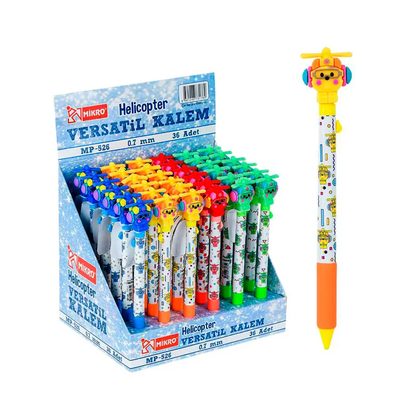 Mikro MP-526 Figür Başlıklı Versatil Kalem 0.7mm x 36 Lı Stand