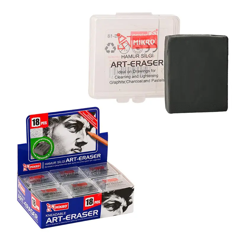 Mikro HS-18 Gri Hamur Silgi 18 Li Paket