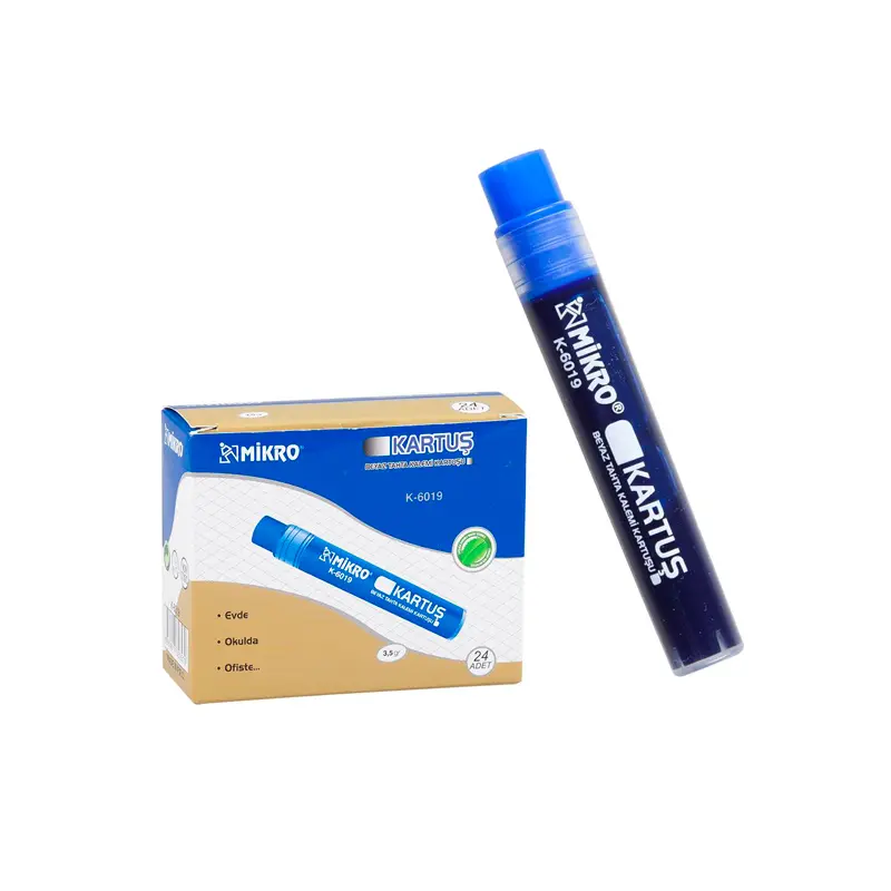 Mikro K-6019 Beyaz Tahta Kalemi Kartuşu Mavi 24 Lü Kutu