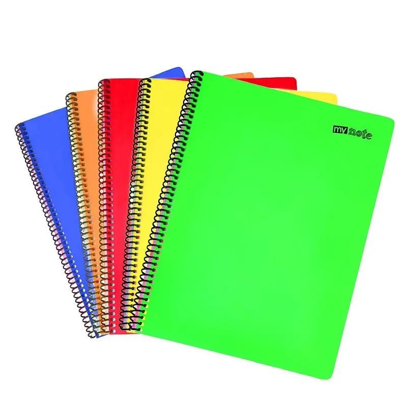 MyNote Flex Neon PP Kapak Spiralli A4 Defter 120 Yaprak Çizgili 6 Lı Paket