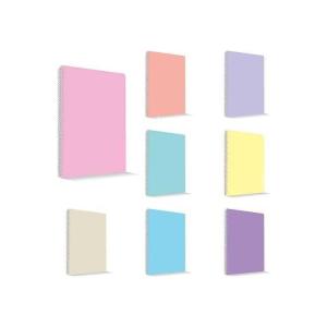 MyNote Flex Pastel PP Kapak Spiralli Defter A4 60 Yaprak Kareli 12 Li Paket