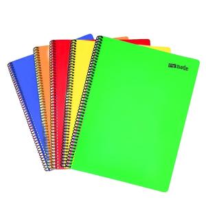 MyNote Flex Neon PP Kapak Spiralli A4 Defter 72 Yaprak Kareli 12 Li Paket