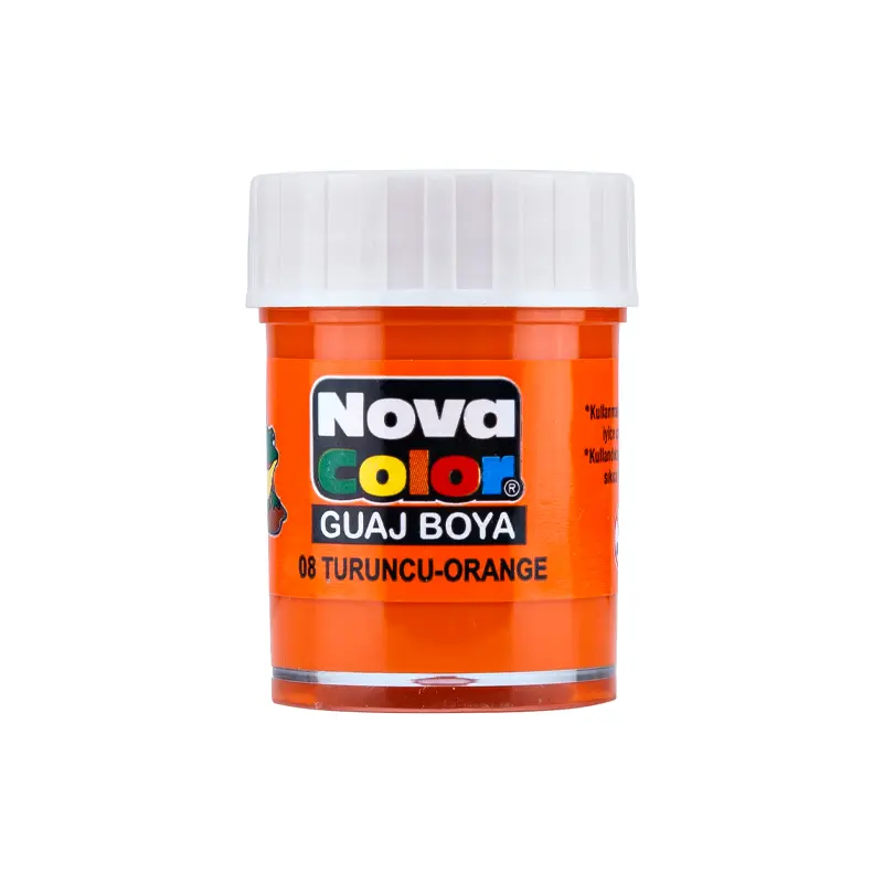 Nova Color Guaj Boya Şişe 25 ml Turuncu 12 Li Kutu