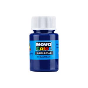Nova Color Şişe Kumaş Boyası 30 ml Mavi 12 Li Kutu