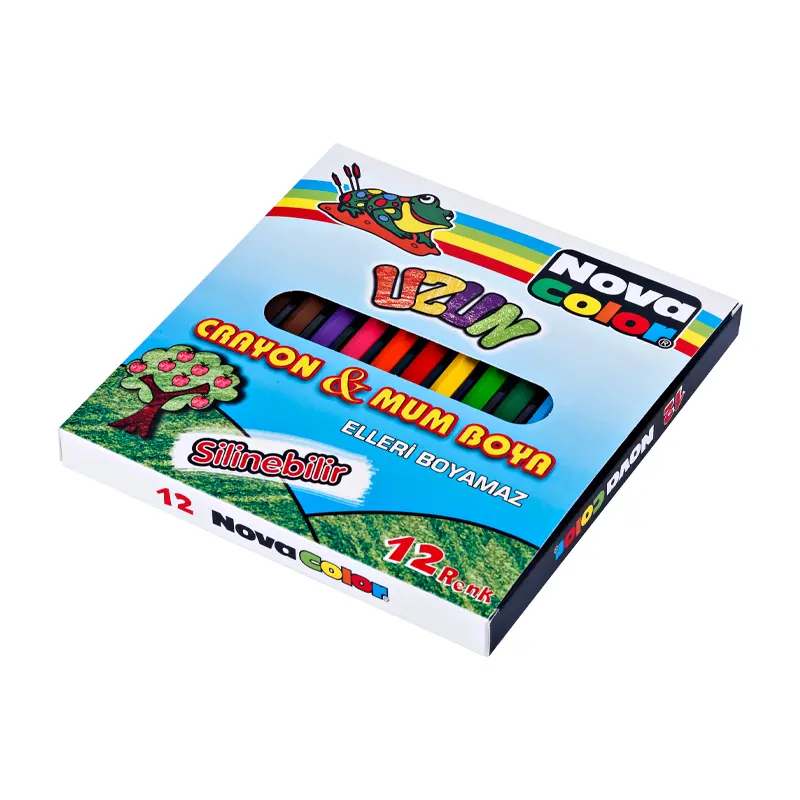 Nova Color Crayon Silinebilir Uzun Mum Boya 12 Renk