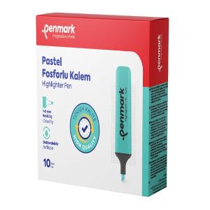 Penmark Pastel Fosforlu Kalem 1-5mm Kesik Uç Nane Yeşili 10 Lu Kutu