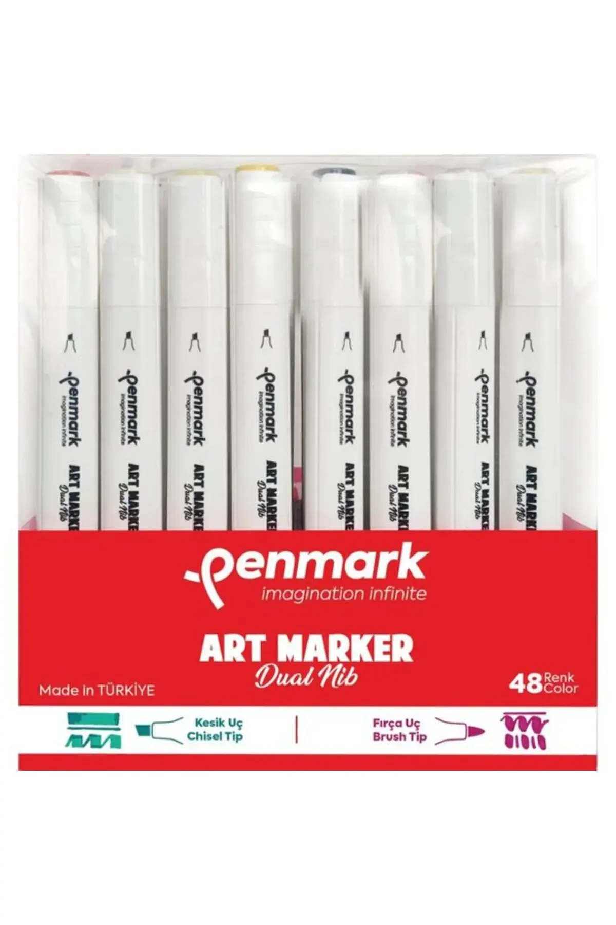 Penmark 9000 Markers Sketch & Art Brush Dual Nib Çift Uçlu Kalem 48 Renk