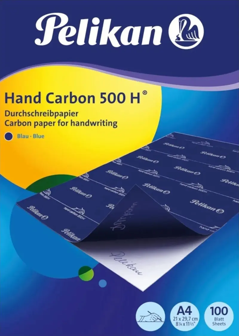 Pelikan 500H Hand Karbon Kağıdı Mavi 100 Lü Paket