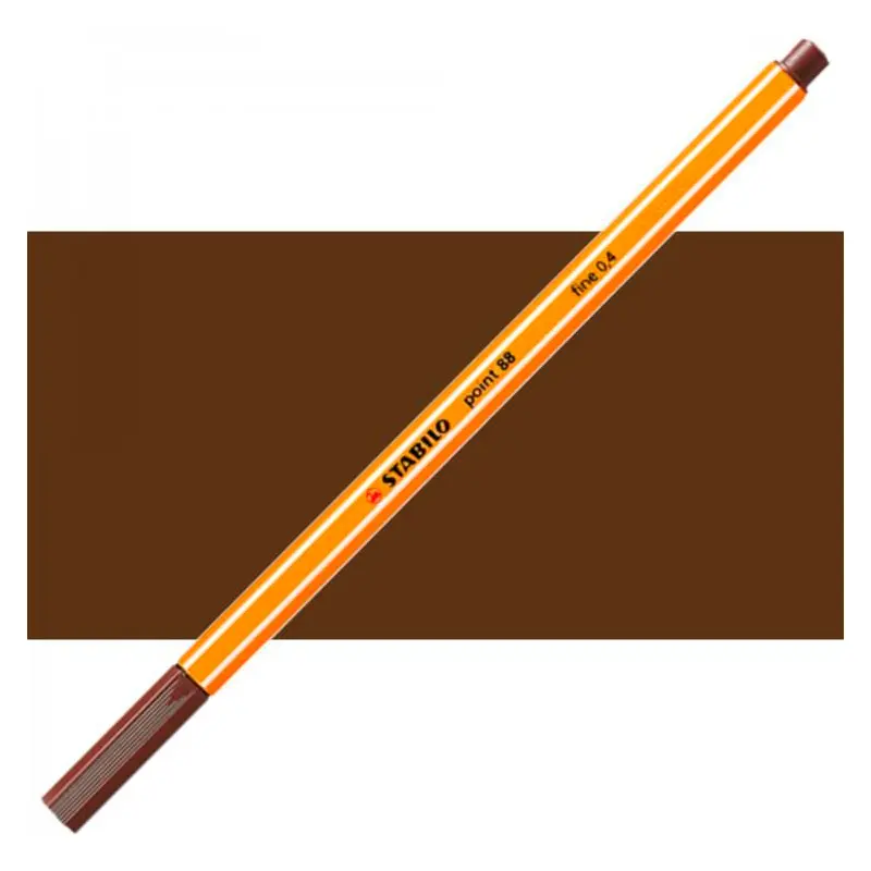 Stabilo Point 88/45 İnce Uçlu Keçeli Kalem 0.4mm Kahverengi 10 Lu Kutu