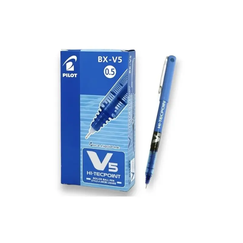 Pilot Hi-Tecpoint V5 İğne Uçlu Roller Kalem 0.5mm Mavi 12 Li Kutu