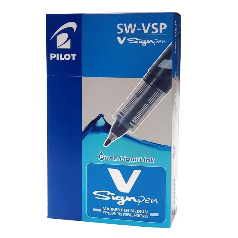 Pilot V-Sign Pen Fiber Uçlu İmza Kalemi Mavi 12 Li Kutu
