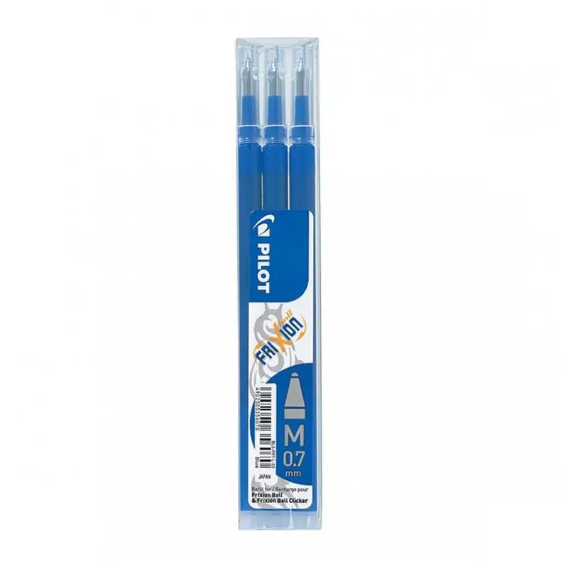 Pilot Frixion Ball Silinebilir Roller Kalem Yedeği 0.7 mm Mavi 3 Lü Set