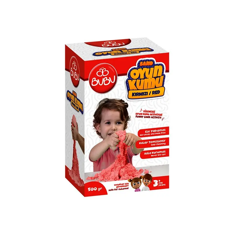 Bu-Bu KU0006 Sand Kinetik Oyun Kumu 500 Gr. Kırmızı