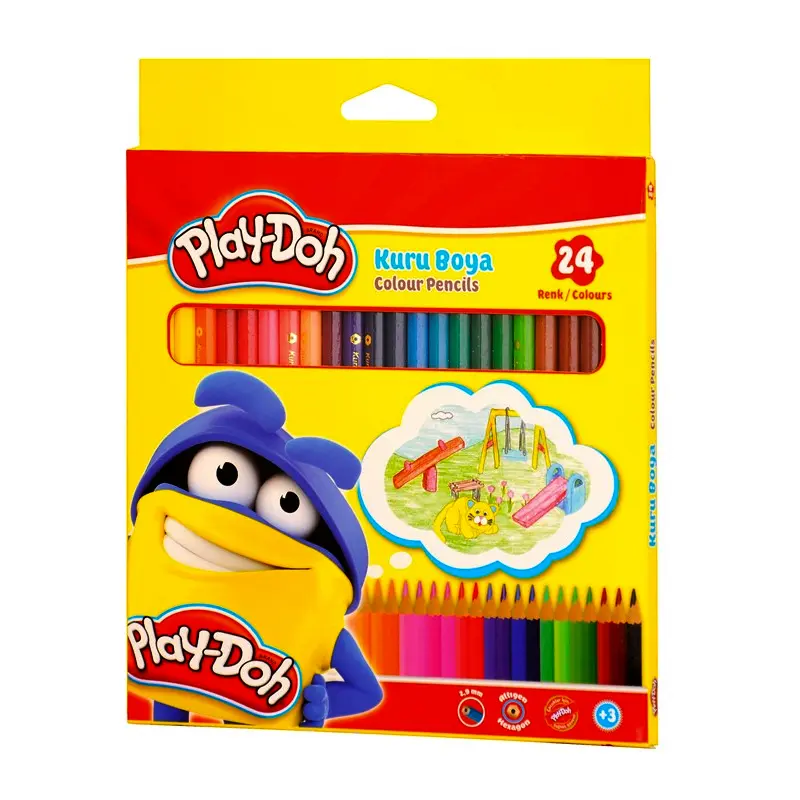 Play-Doh Karton Kutu Uzun Kuru Boya 24 Renk