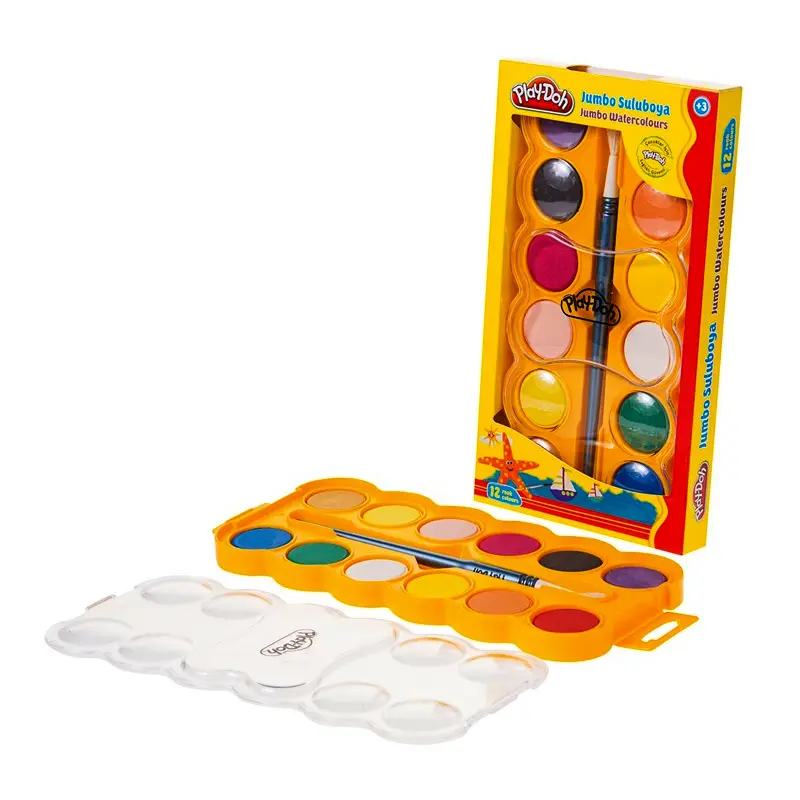 Play-Doh SU007 Jumbo Sulu Boya 30mm 12 Renk