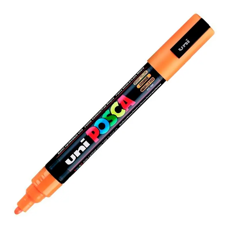 Uni-Ball Posca PC-5M 1.8 - 2.5mm Su Bazlı Poster Markörü Parlak Sarı 6 Lı Kutu