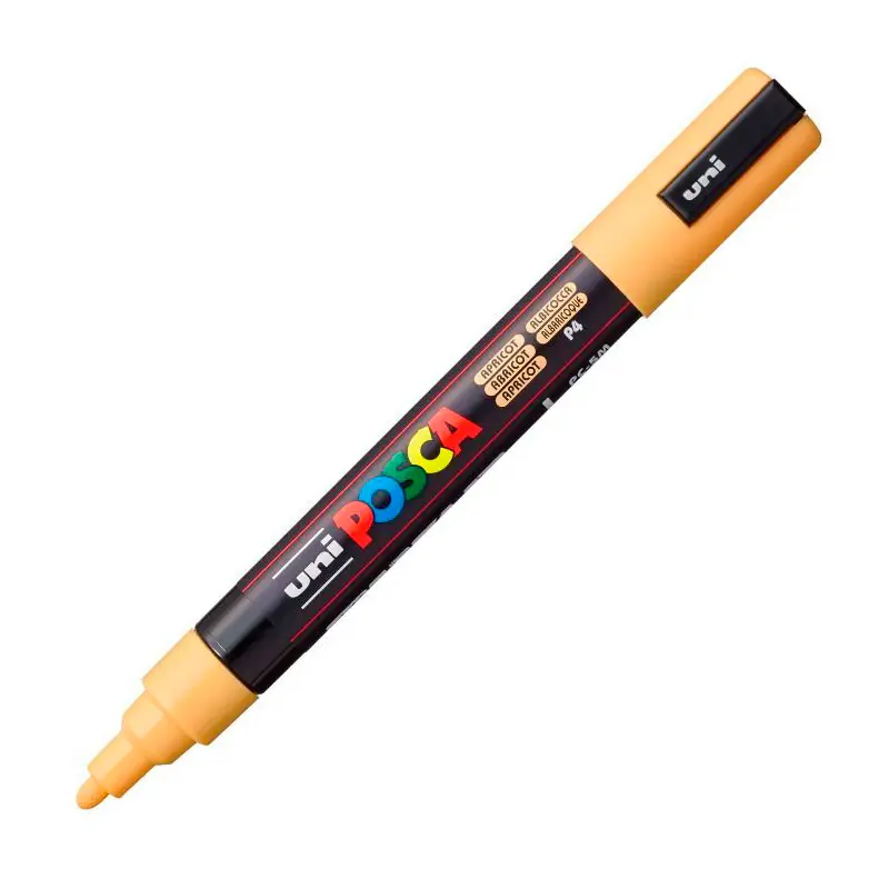 Uni-Ball Posca PC-5M 1.8 - 2.5mm Su Bazlı Poster Markörü Kayısı 6 Lı Kutu