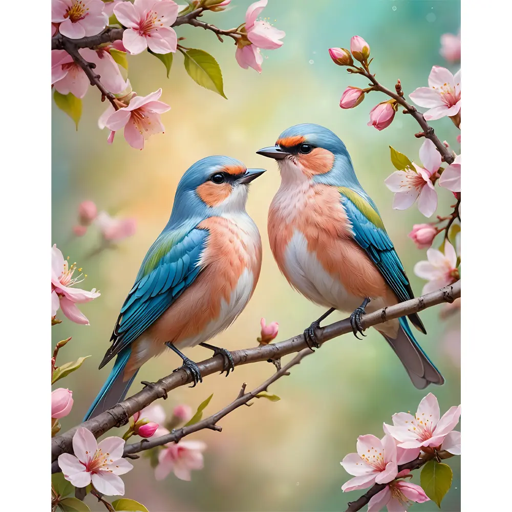 Tropical Birds Rölyef Poster Baskı Kağıt Boyutu: 33x48cm Baskı Boyutu: 31.6x39.5cm 8 Adet