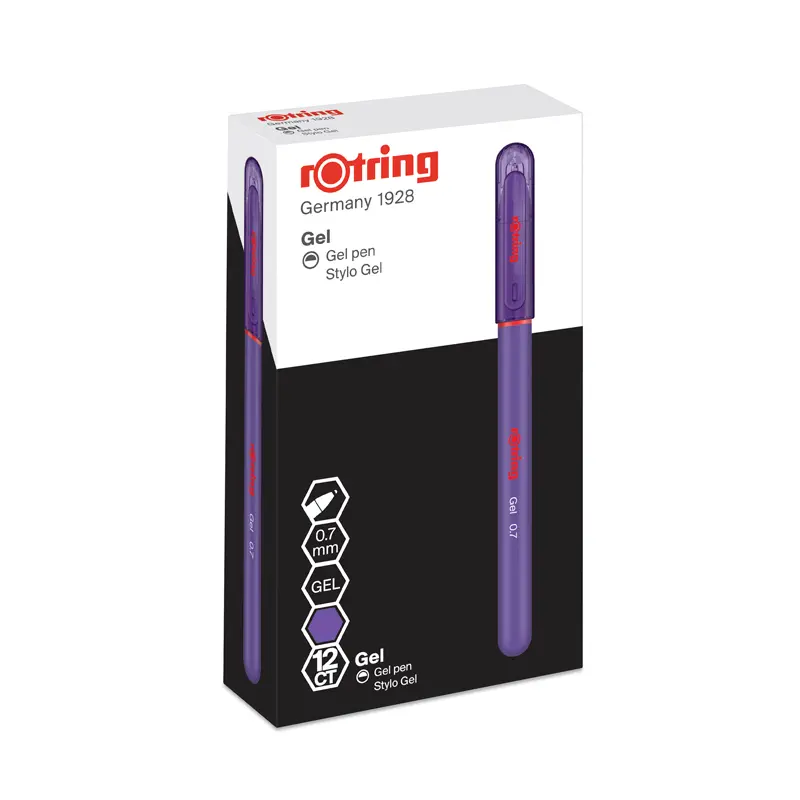 Rotring Jel Mürekkepli Roller Kalem 0.7mm Mor 12 Li Kutu