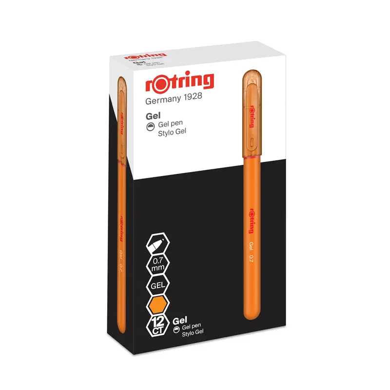 Rotring Jel Mürekkepli Roller Kalem 0.7mm Turuncu 12 Li Kutu