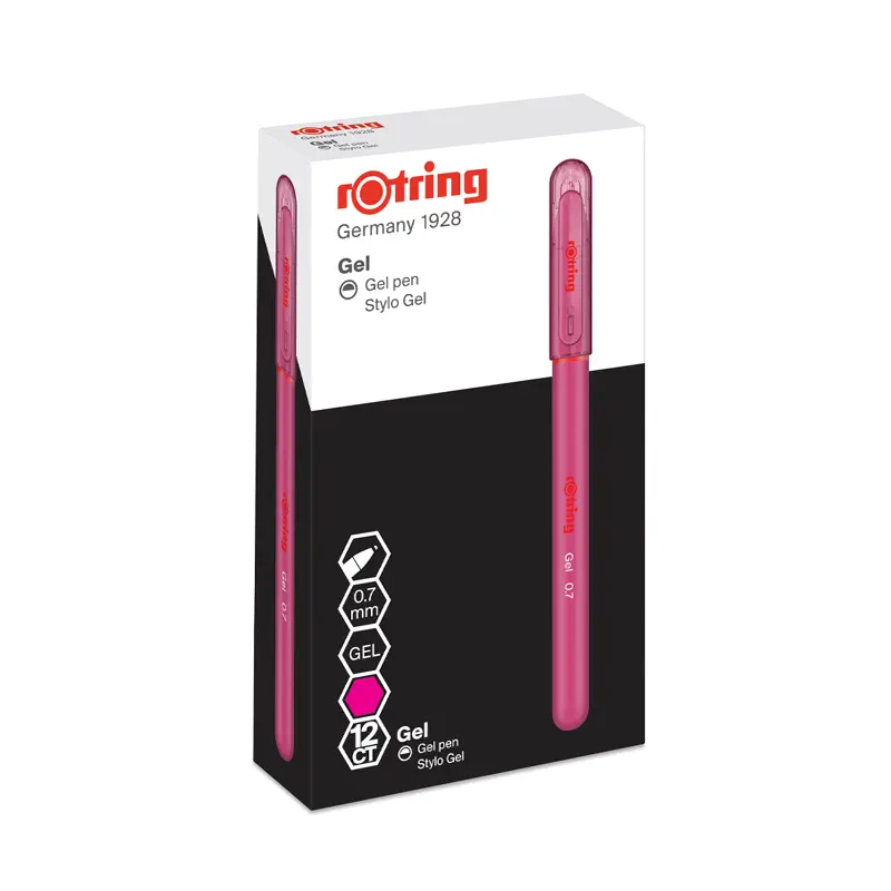Rotring Jel Mürekkepli Roller Kalem 0.7mm Pembe 12 Li Kutu