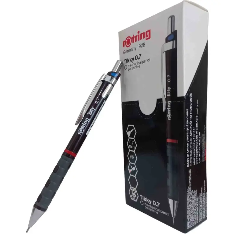 Rotring Tikky RD Versatil Kalem 0.7mm Bordo 12 Li Kutu