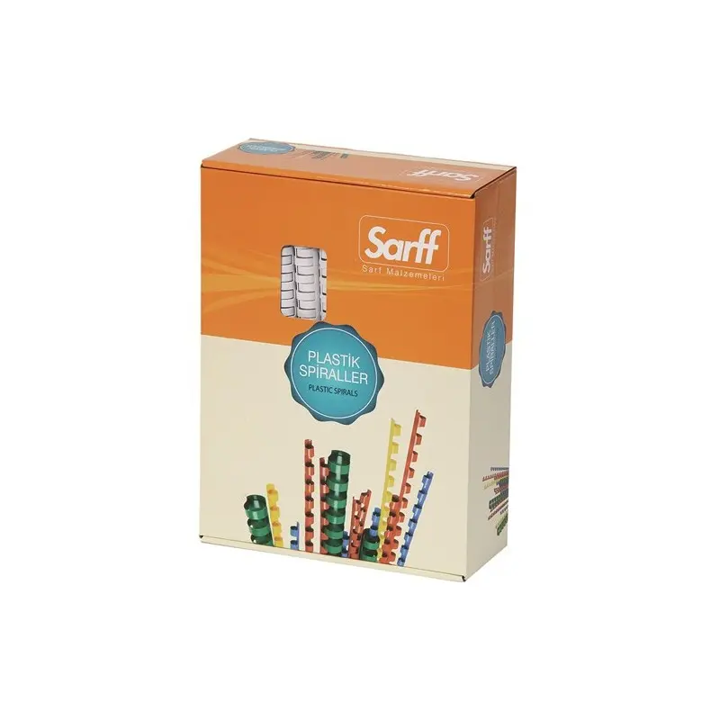 Sarff Delux Plastik Spiral 28 mm Beyaz 50 Li Kutu
