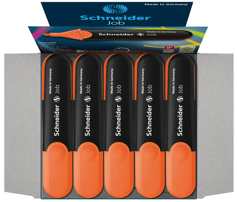 Schneider JOB Fosforlu Kalem 1 -5 mm Turuncu 10 Lu Kutu
