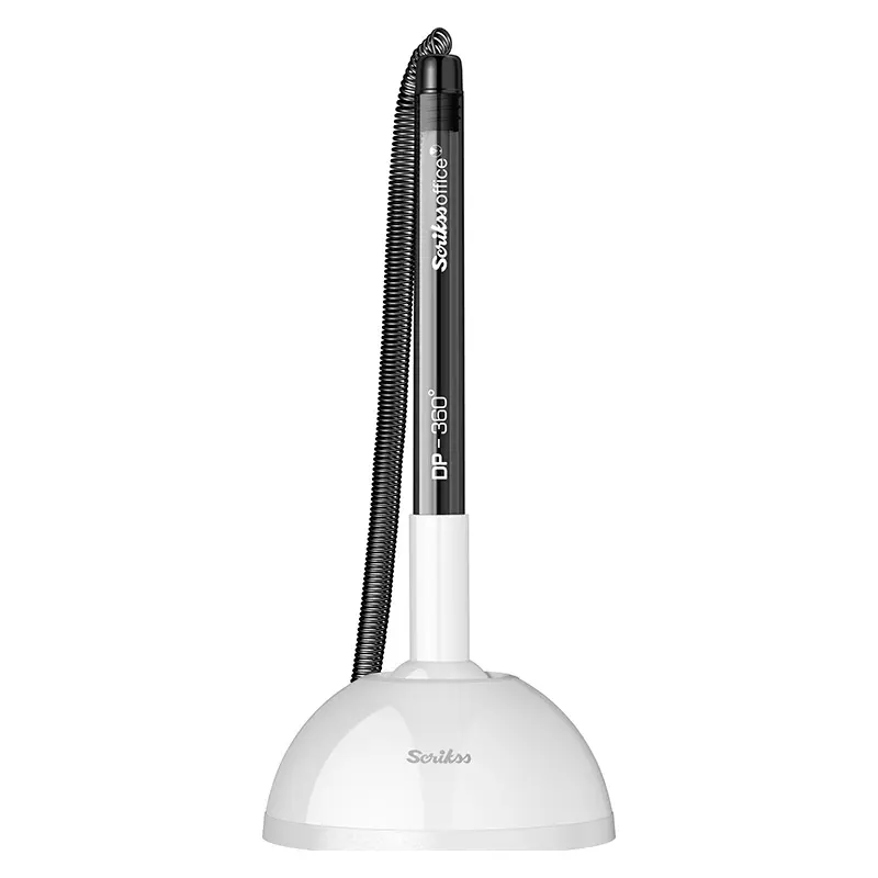 Scrikss DP-360 Spiralli Jel Tükenmez Masa Kalemi 0.7 mm Beyaz