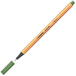 Stabilo Point 88/36 İnce Uçlu Keçeli Kalem 0.4mm Yeşil 10 Lu Kutu
