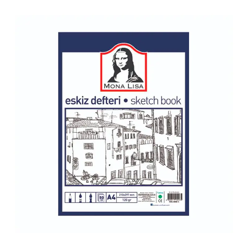 Südor Mona Lisa Eskiz Defteri 120 Gram 50 Yaprak A4