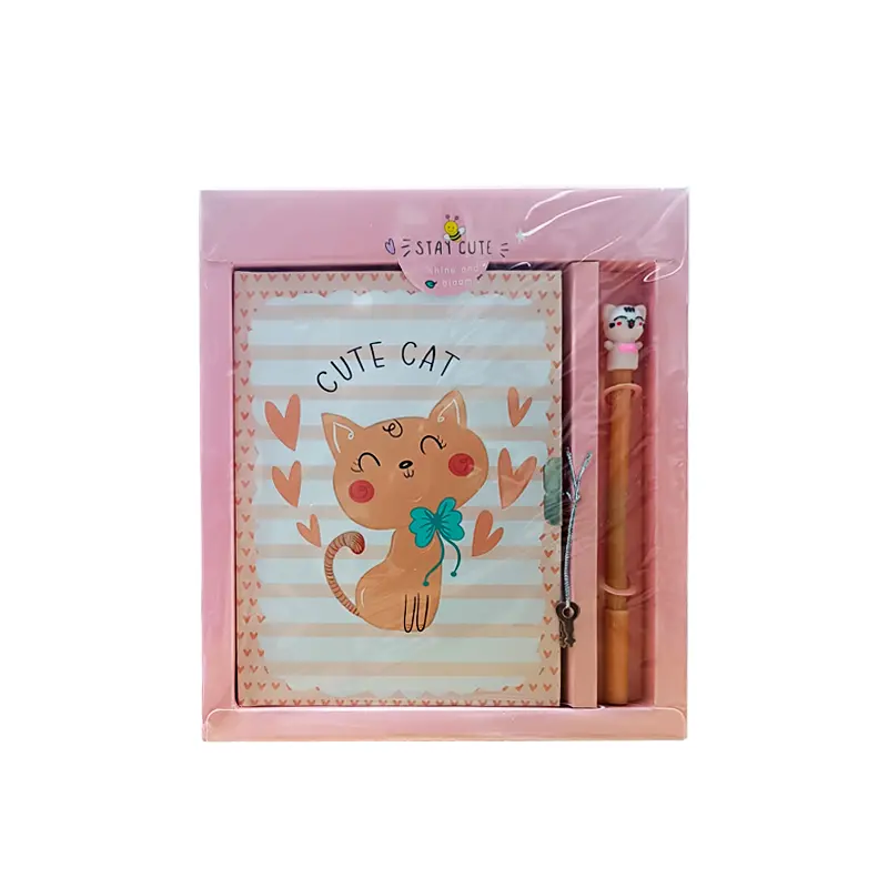 Taros Unick Color Cute Cats Kalemli Kilitli Hatıra Defteri