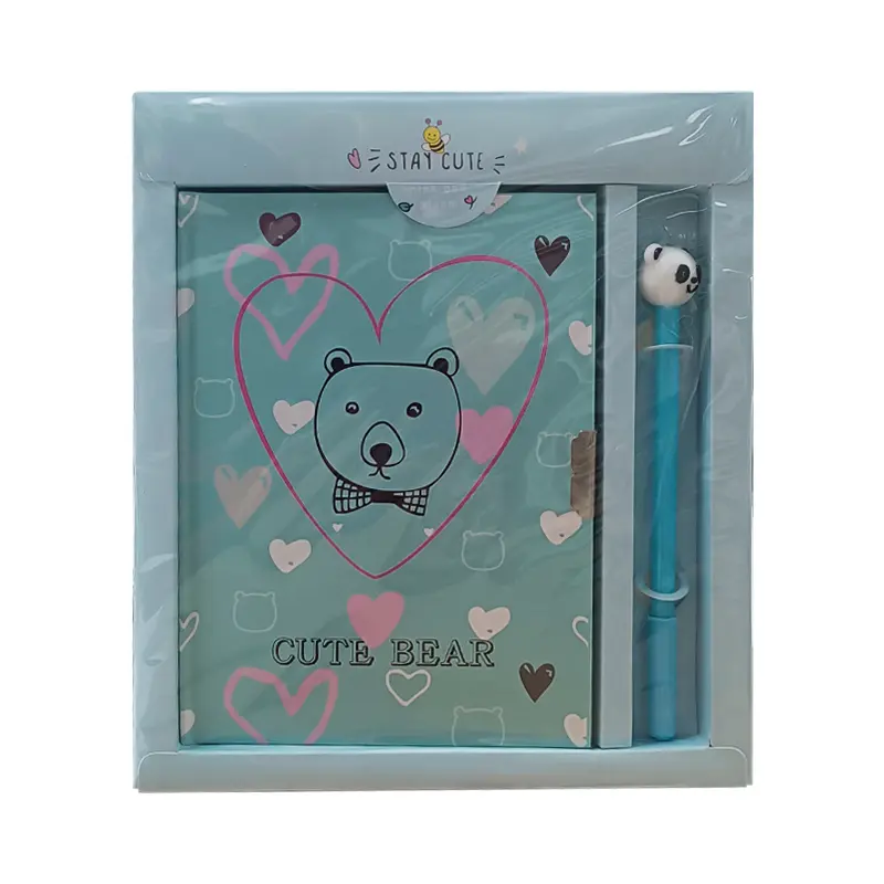 Taros Unick Color Cute Bear Kalemli Kilitli Hatıra Defteri