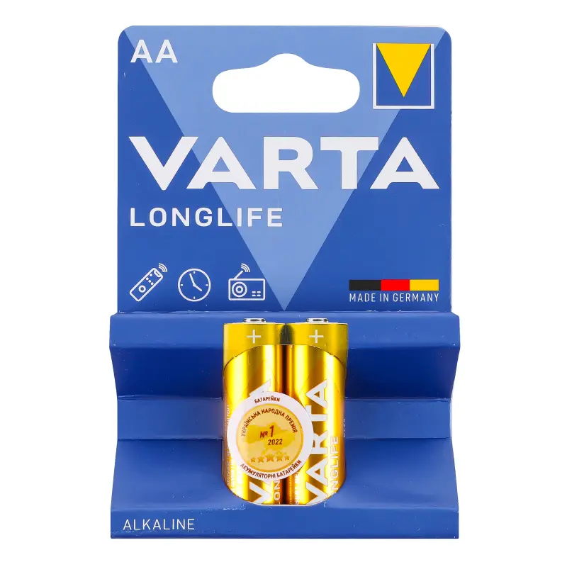 Varta 4106 Longlife Alkalin AA Kalem Pil 2 Li Kartela