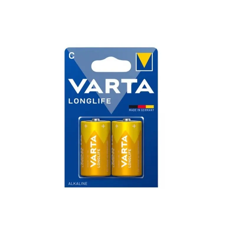 Varta Longlife 1.5V C Alkalin Orta Boy Pil 2 Li Kartela