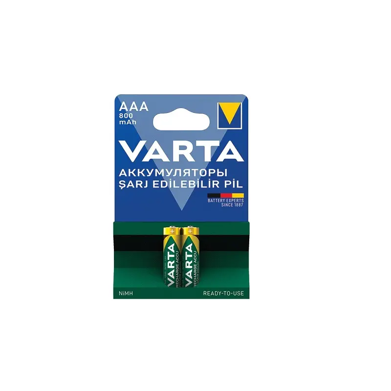 Varta 800 mAh AAA İnce Şarj Edilebilir Pil 2 Li Kartela