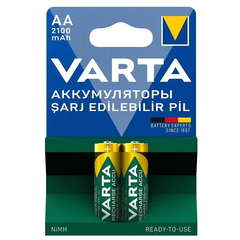 Varta Şarjlı Kalem Pil AA 2100 Mah 2 Li Kartela