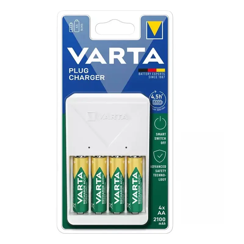 Varta Plug Şarj Cihazı ve 4 x 2100 AA Büyük Kalem Pil