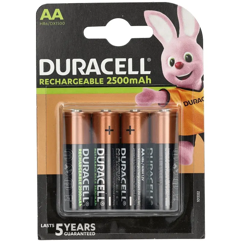 Duracell HR06 Şarj Edilebilir Pil 4 Lü Kartela AA 2500 mAH